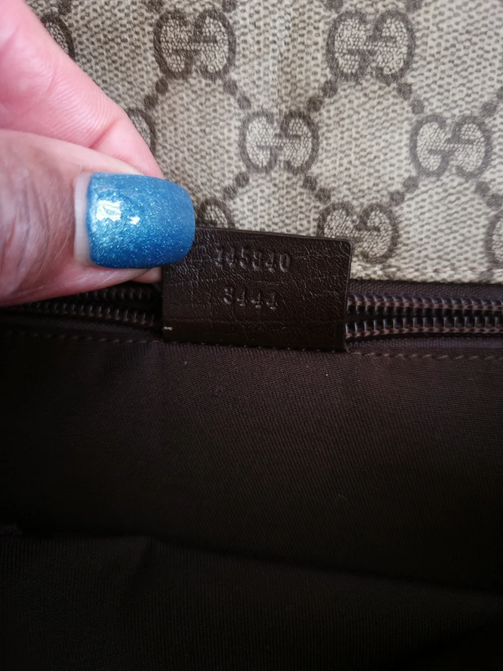 Gucci Brown Leather Authentic Messenger with Green-Red Web Stripe and GG Canvas